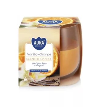 Gyertya vanilia-narancs mintás