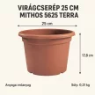 MITHOS TERRA Virágcserép 5L 25 cm terrakotta műanyag