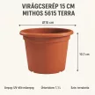 MITHOS TERRA Virágcserép 1,1L 15 cm terrakotta műanyag