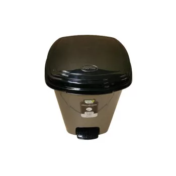 Pedálos szemetes (12 l), szürke (KKS)