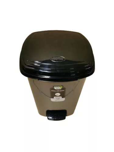 Pedálos szemetes (12 l), szürke (KKS)