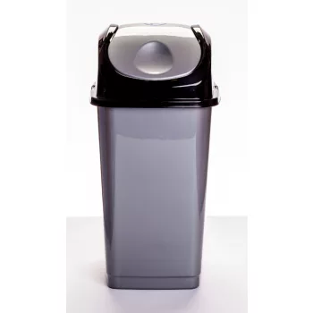 Billenős slim szemetes szürke színben (18 L-es)