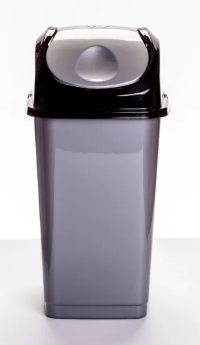 DÜNYA Billenős slim szemetes szürke színben 18 L 46,5x27,5x24 cm