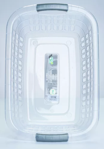 * Ruhakosár ovális 25 l, átlátszó