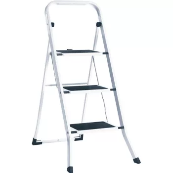 Csúszásmentes fém 3 lépcsős fellépő (fehér színben)