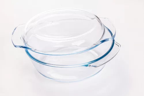 Hőálló jénai edény fedővel (2,4 L-es)