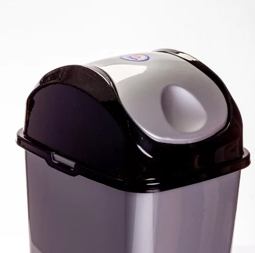 Billenős szemetes Slim szürke színben (50 L-es)