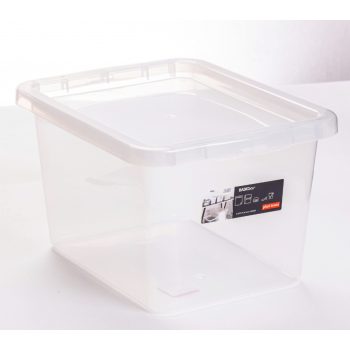 Átlátszó tároló doboz zárható tetővel (9 L-es)
