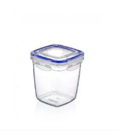 Tároló doboz szögletes patentzáras tetővel 575 ml átlátszó