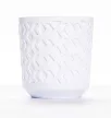 Kaspó, 19,5 cm, fehér azték