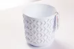 Kaspó, 19,5 cm, fehér azték