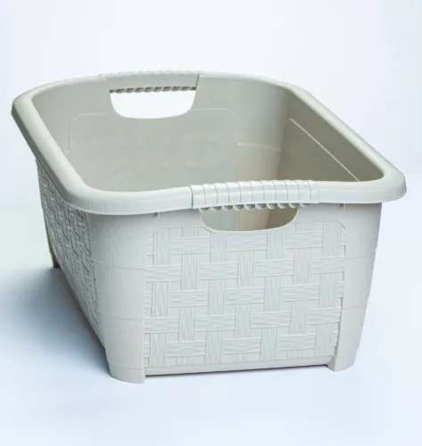 * Rattan hatású ruháskosár 20 L bézs