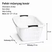 POLY TIME Ruhás kosár 25 L fehér 37x55x21 cm műanyag