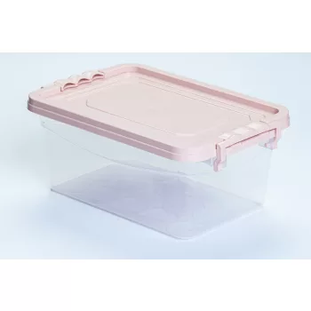 * Tároló doboz pink tetővel 4 l