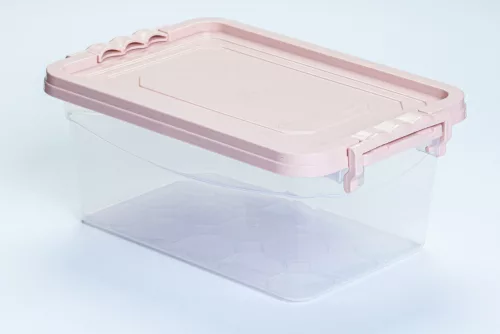 * Tároló doboz pink tetővel 4 l