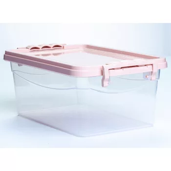 Tároló doboz pink tetővel 6,5L 22,3X34,8X14,5 cm műanyag