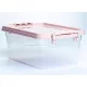 Tároló doboz pink tetővel 6,5L 22,3X34,8X14,5 cm műanyag