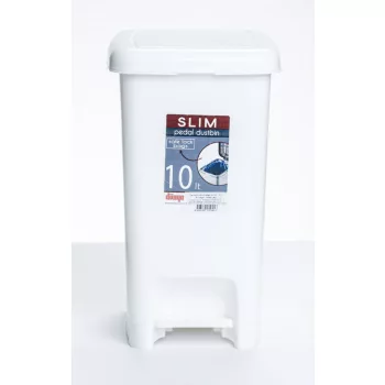 Pedálos slim szemetes fehér színben (10 L-es)