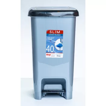* Pedálos szemetes 40 L SLIM szürke
