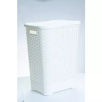* Szennyestartó rattan hatású 60L fehér