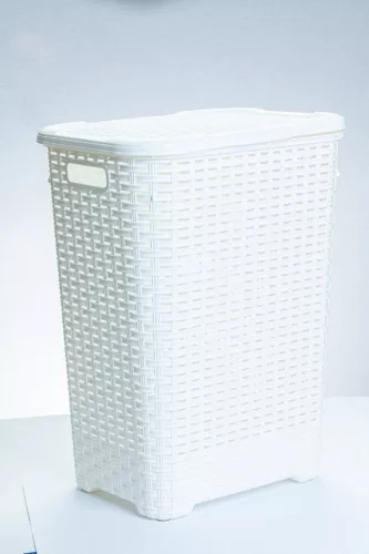 * Szennyestartó rattan hatású 60L fehér