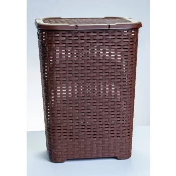 * Rattan hatású szennyestartó 60 l, barna