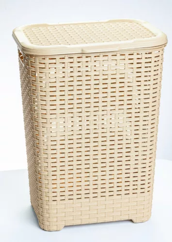* Szennyestartó rattan hatású 60L bézs