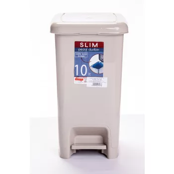* Pedálos szemetes SLIM 10 L bézs