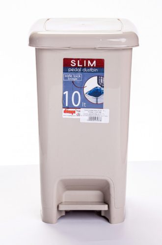 * Pedálos szemetes SLIM 10 L bézs