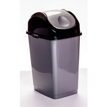 Billenős slim szemetes szürke színben (35 L-es)