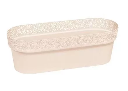 Balkonláda 50 cm csipkés pink műanyag (KKS)