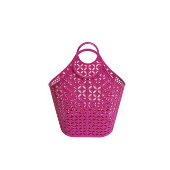 Füles szatyor műanyag rózsaszín