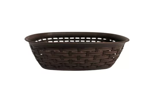 Kenyérkosár rattan hatású műanyag 2 L barna
