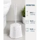 Rattan hatású wc kefe tartóval 39,2x14,8x14,8 cm fehér 