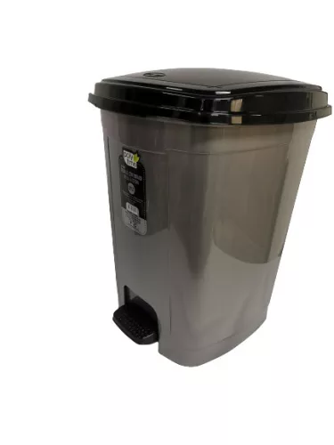 Szemetes pedálos 32 L műanyag szürke