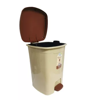 * Szemetes pedálos 52 L műanyag bézs (KKS)