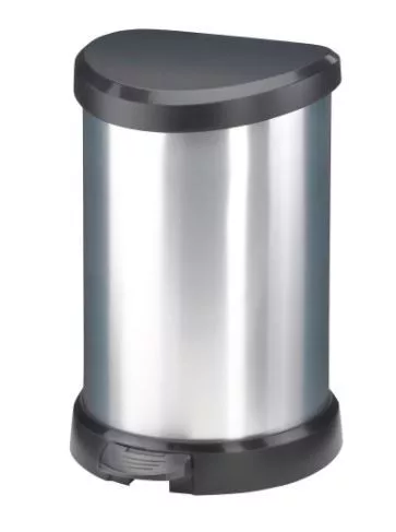 CURVER Deco Bin szemetes 20L ezüst-fekete 44x31x30,3 cm
