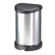 CURVER Deco Bin szemetes 20L ezüst-fekete 44x31x30,3 cm