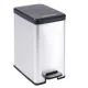 CURVER Slim fémhatású szemetes 25L fekete-ezüst 42x25x45 cm
