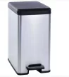 CURVER Slim fémhatású szemetes 25L fekete-ezüst 42x25x45 cm