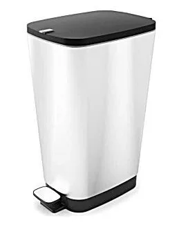 CURVER Chin bin fémhatású pedálos szemetes 30L műanyag 45x26,5x40,5 cm