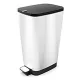 CURVER Chin bin fémhatású pedálos szemetes 30L műanyag 45x26,5x40,5 cm