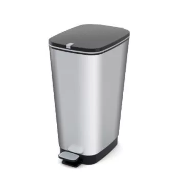   CURVER Chin bin fémhatású pedálos szemetes 45L műanyag 60x40x30 cm