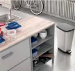 CURVER Chin bin fémhatású pedálos szemetes 45L műanyag 60x40x30 cm