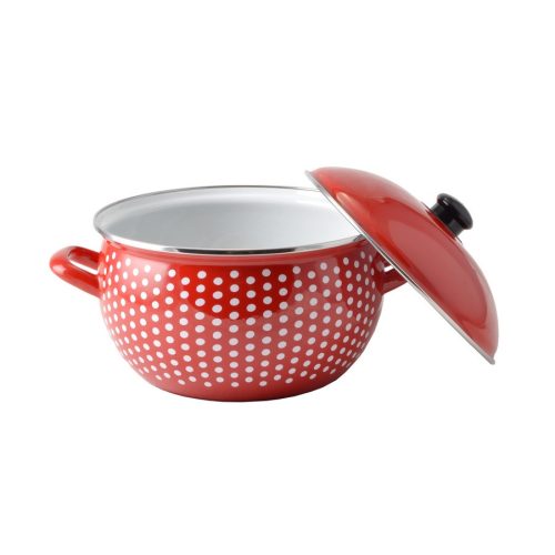 Zománcozott lábas fedővel 24 cm-es (6 L-es)