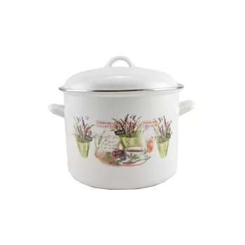 Zománcozott fazék fedővel 20 cm-es (5,2 L-es)