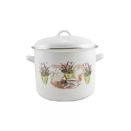 Zománcozott fazék fedővel 20 cm-es (5,2 L-es)