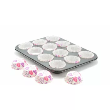 12 db-os acél muffin sütő