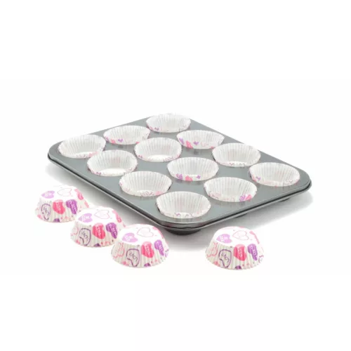 12 db-os acél muffin sütő