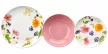 Tognana Audrey Madison 18 részes porcelán étkészlet 6 személyre színes virágmintás